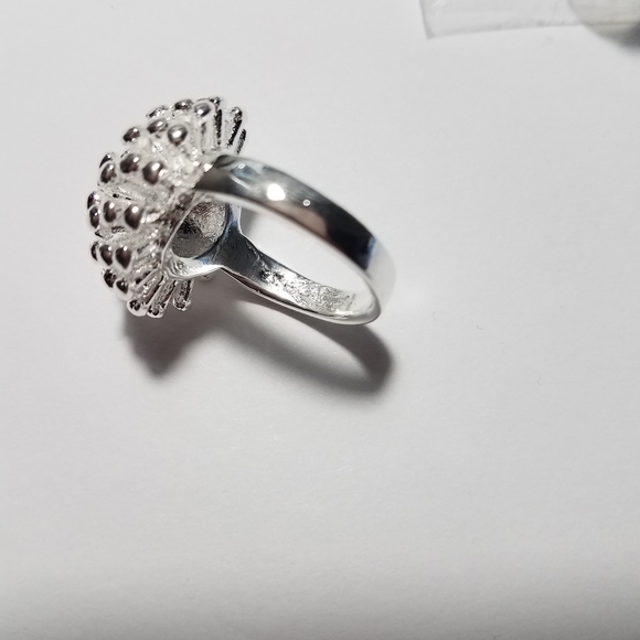 925 Sterling silver vintage fireworks silver ring - Picture 9 of 9